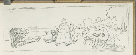 MM T 153, bl. 23r. Skisse til Alma Mater . MM T 153, bl. 23r. Skisse til Alma Mater MM T 155, bl. 7r. Skisse til Alma Mater PE 532. Alma Mater (i Universitetets aula)