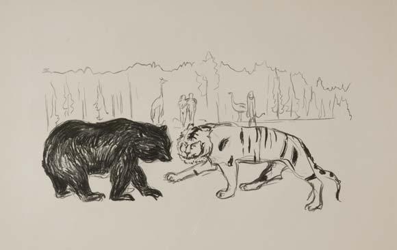 . CAT. 78. THE TIGER AND THE BEAR 1908–09