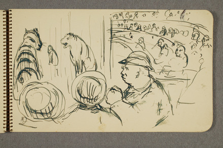 . ILL. 71. CIRCUS PERFORMANCE, FROM SKETCHBOOK MM T 288-13 1929