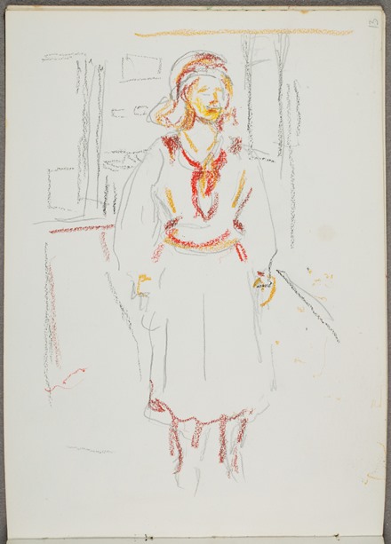 T 245-13r. Munchs tegning av Dorothy Boleyn Drewry